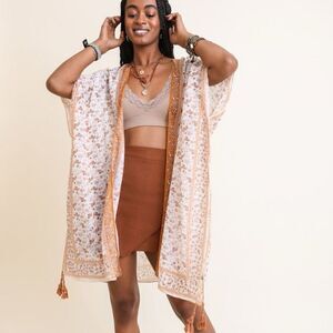 Bon Voyage‎ Ditzy Floral Paisley Kimono NWT | OS